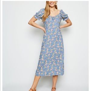 Asos New Look floral off shoulder midi dress